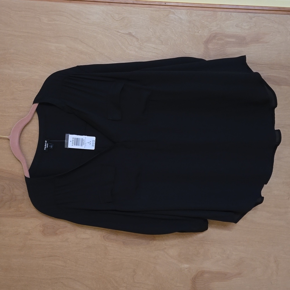 Torrid Size 1 Sheer Black Blouse